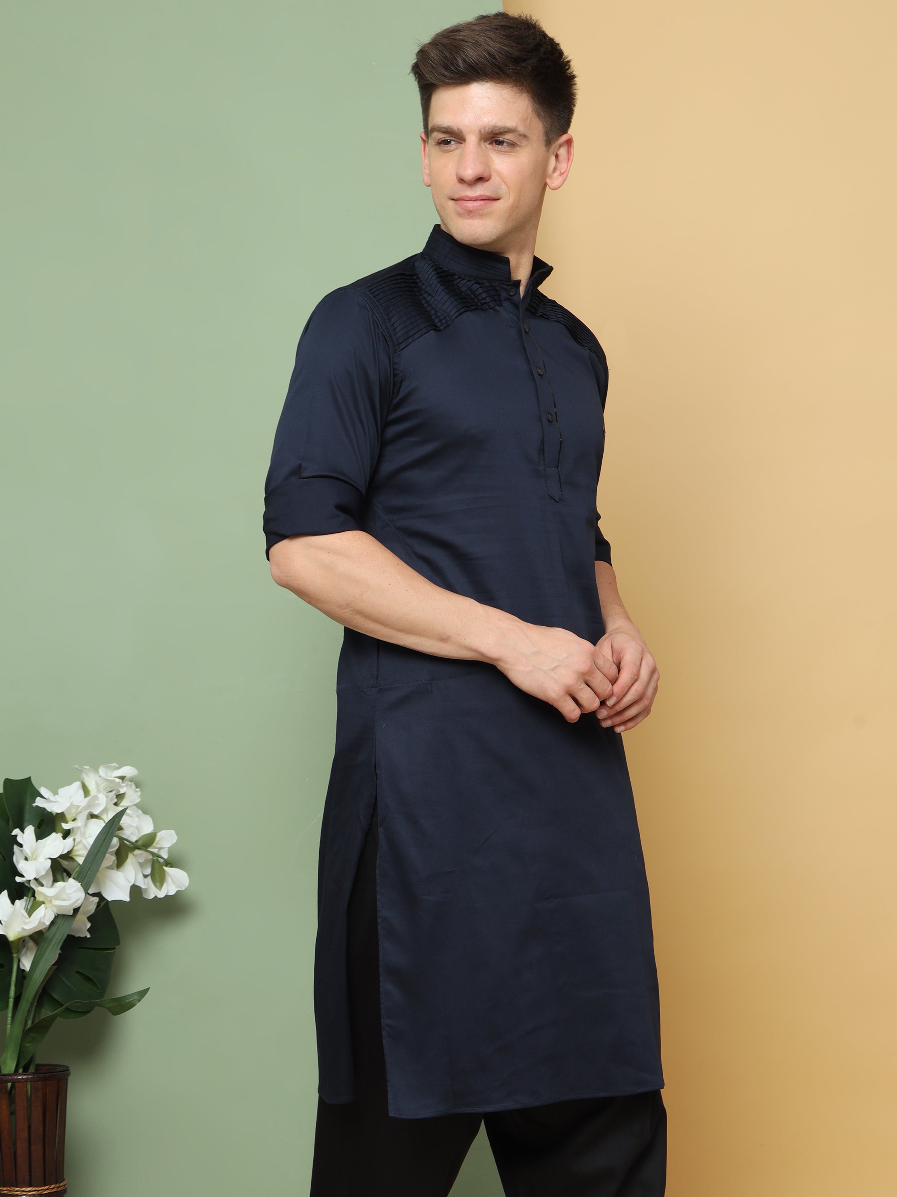 ROYAL BLUE PATHANI KURTA SET Aswan